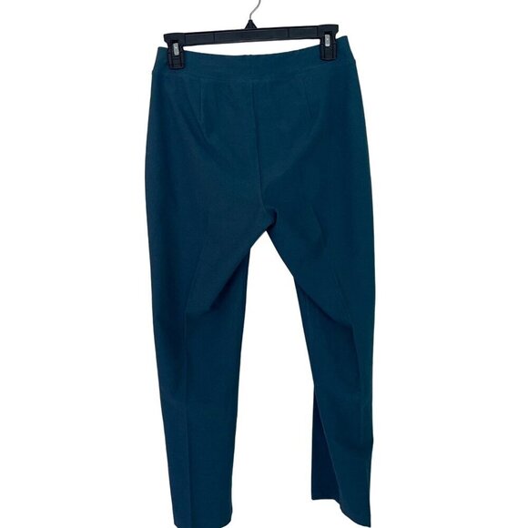 Eileen Fisher Womens Pants Size 4 Green Stretch Crepe Elastic Waist Knit - Picture 2 of 7